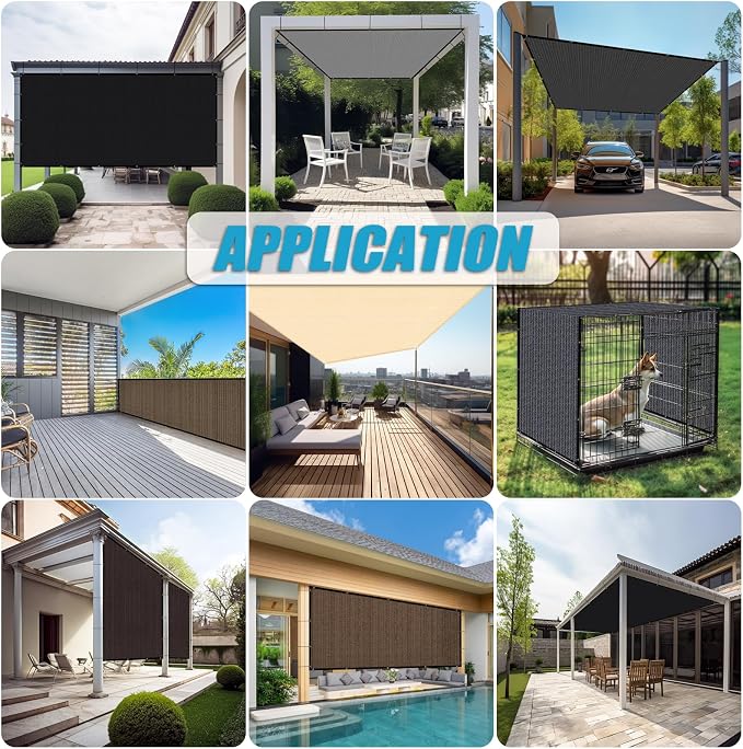 Amagenix 90% Shade Fabric 12'X 20' Black Sun Shade Cloth - Image 7