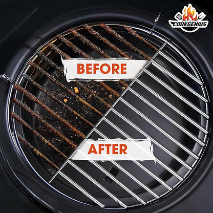 Grill Brush with Scraper for BBQ Grills – 18 Inch Long Handle BBQ Grill Cleaner for Outdoor Grill, Extra Strong BBQ Grill Cleaner for Grill/Smoker/Gas/Charcoal Grill - Best BBQ Grill Tool