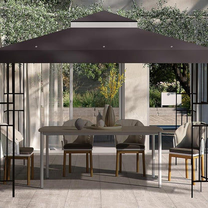 10x10 FT Gazebo Replacement Top, Canopy Replacement Cover Double Tiered - Image 5