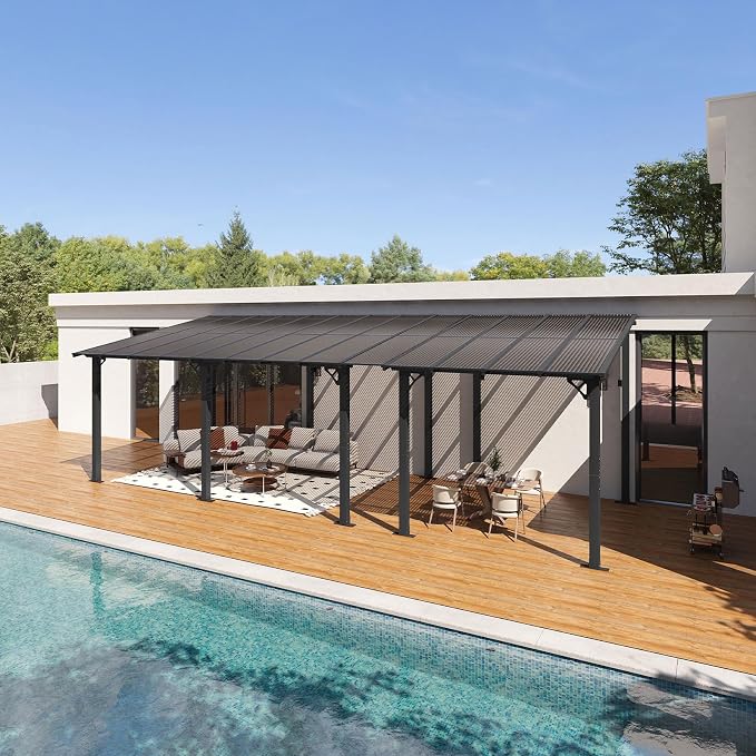 Aoxun 26’x10’ Gazebo for Patio, Gazebo Pergola - Image 5