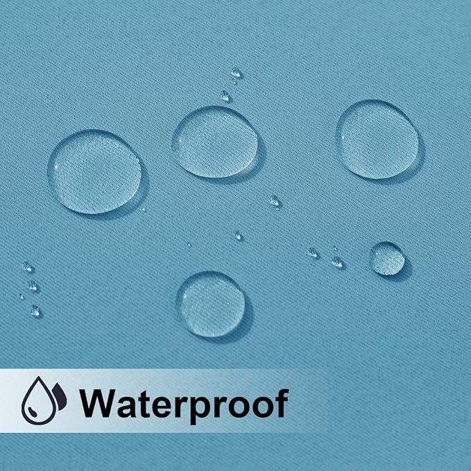 NICETOWN Outdoor Curtain for Patio Waterproof, 1 Panel, W52 x L84, Teal Blue - Image 4