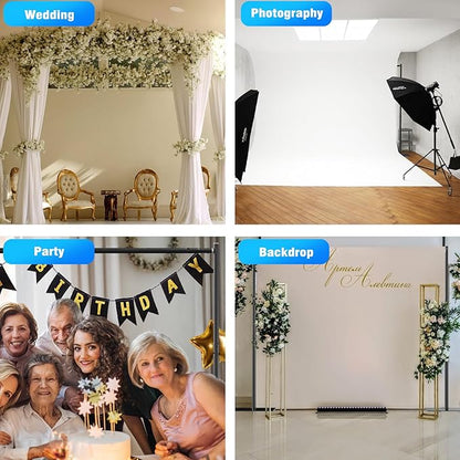 Pipe and Drape Backdrop Stand Kit Backdrop Stand For Parties 8ftx10ft Adjustable Photo Backdrop Stand Heavy Duty Background Stand for Wedding Banquet Decorations Black