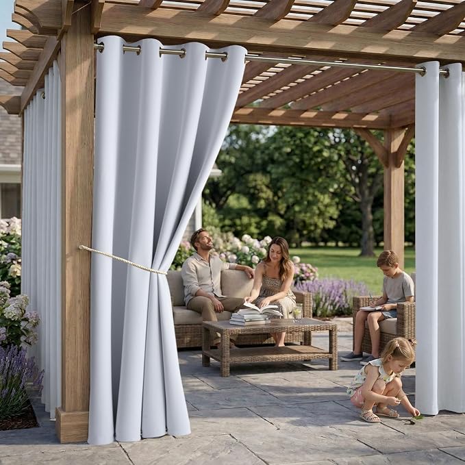 Outdoor Indoor Curtains W52 x L63 - Image 2