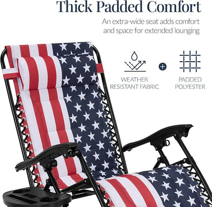 Best Choice Products Oversized Padded Zero Gravity Chair, Folding Outdoor Patio - Image 4