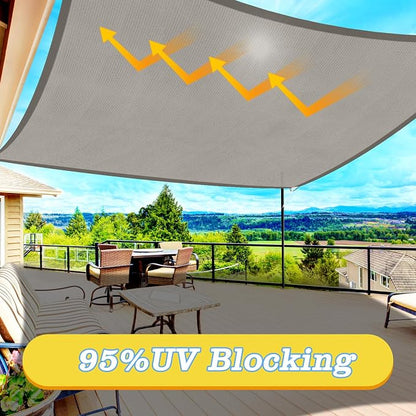 HappyTrends Sun Shade Sail, UV Protection Beach Shade Canopy Wind Sail | Heavy - Image 3