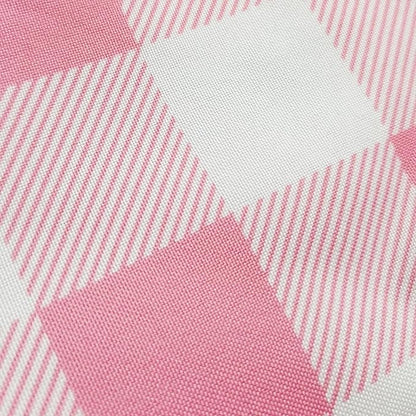 Waterproof Plaid Tablecloth Fabric - Round 50 Inch Classic Gingham Checker Table Cloth for Indoor/Outdoor Use - Buffalo Table Cover for Picnics, BBQs, and Parties