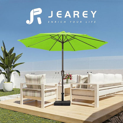 JEAREY 9FT Outdoor Patio Umbrella, Market Umbrella, Apple Green | Outdoor Table - Image 6