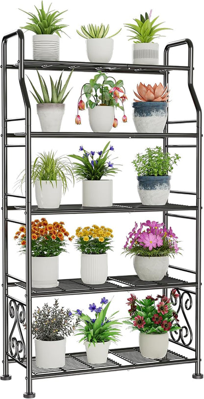 GIOTORENT Plant Stand Outdoor Indoor 5 Tier Metal Waterproof by GIOTORENT