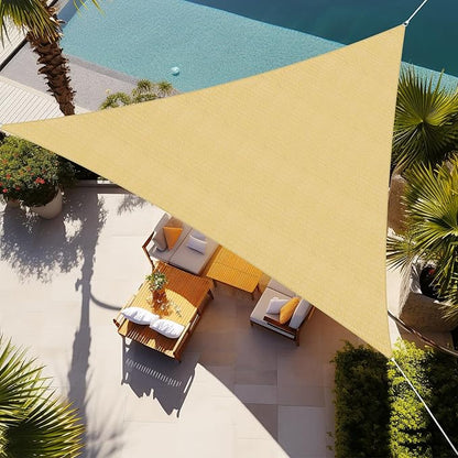 Shade&Beyond Custom Sun Shade Sail 14'X16'X21.3'Triangle Sun Sail Shades Patio by ShadeBeyond