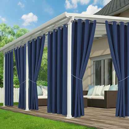 Outdoor Curtains for Patio Waterproof, 6 Drape Panels, Sun Shades | Privacy & by RichSets