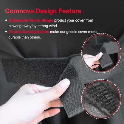 Comnova Grill Cover for Pit Boss Lexington - 600D Wood Pellet Smoker Cover for Pitboss Waterproof & Heavy Duty, Premium Pellet Cover for Pit Boss Lexington 500, Lexington 540, Pro 600 and Tailgater