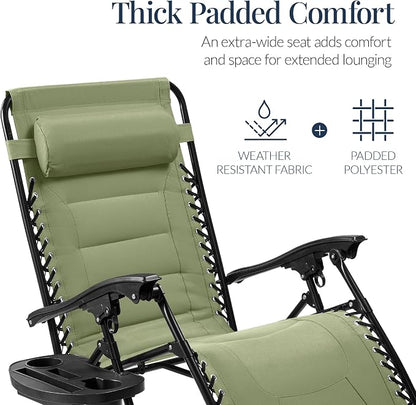 Best Choice Products Oversized Padded Zero Gravity Chair, Folding Outdoor Patio - Image 4