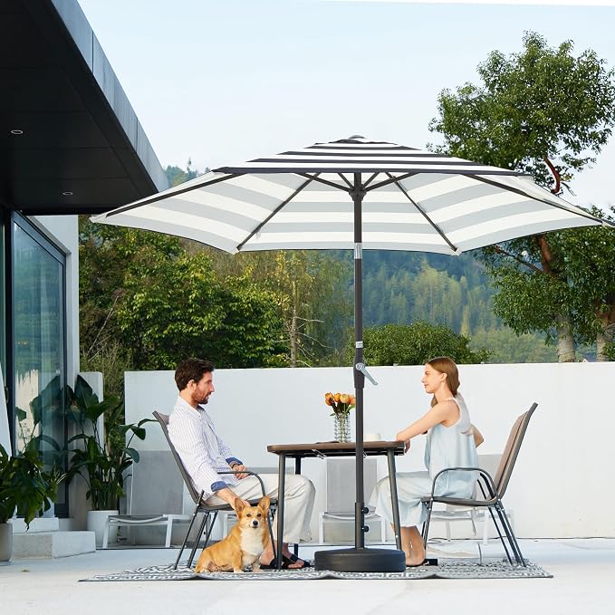 JEAREY 7.5 ft Outdoor Patio Umbrella, Table Umbrella, Tilt & Crank lift - Image 7