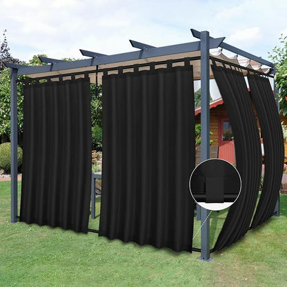 Easy-Going Outdoor Patio Curtains 2 Panels, 54x120 inch, Porch and Pergola by Easy-Going