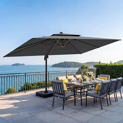 10x13 FT Patio Cantilever Umbrella by VEGOND