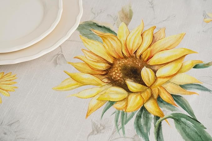 Maison d' Hermine Table Cloth Rectangle Table 100% Cotton 60 x 120 Inches Tablecloth Reusable Decorative Everyday Use for Dining Room, Farmhouse, Home, Party, Festive & Wedding Spring Summer - Candice