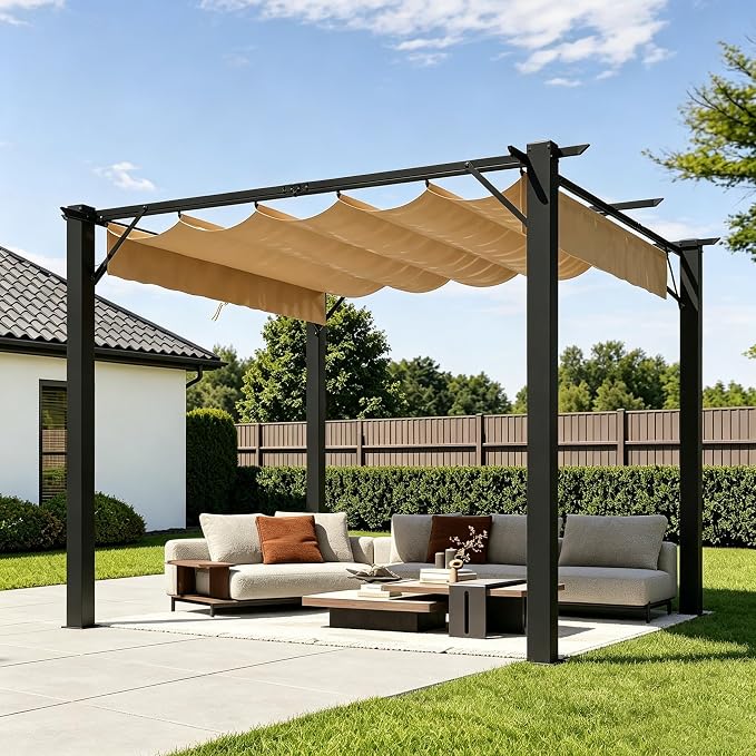 Aoxun 10'x10' Outdoor Pergola, Patio Pergola by Aoxun
