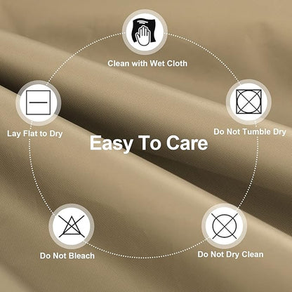 PureFit Patio Furniture Covers, Outdoor Table Furniture Cover Waterproof Rectangle, Patio Sectional Couch Set Cover for Deck, Lawn and Backyard, UV Resistant, 126"L x 63"W x 28"H, Camel