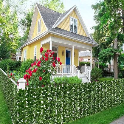 DearHouse Artificial Faux Ivy Hedge Privacy Fence Wall Screen, Leaf and Vine Decoration for Outdoor Garden Home Decor, (157.5 * 59inch)