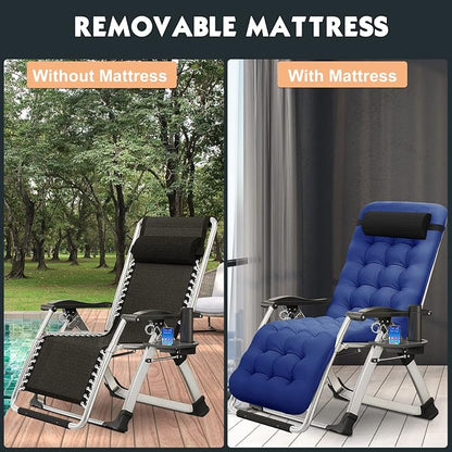 MOPHOTO Zero Gravity Chair, Outdoor Padded Lounge Chair - Image 3