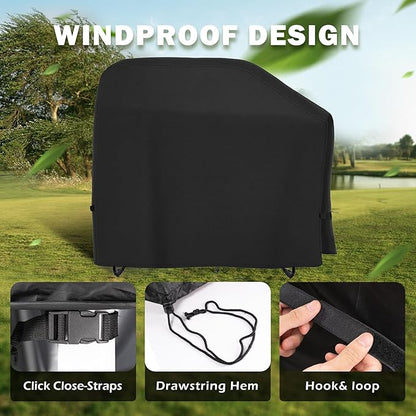 Grill Cover for Traeger Woodridge Pellet Grill TFB86MLH, Outdoor Griddle Cover for Traeger Pellet Smoker Grill, Waterproof BBQ Grill Cover for All Weather