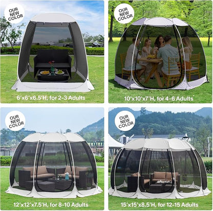 Alvantor Pop Up Screen House Tent, Instant Outdoor Gazebo - Image 8