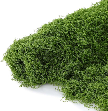 Zeyune 1 Pcs Fake Moss Table Runner for Crafts Artificial Moss Sheet Roll Waterproof Carpet Blanket for Wall Roof Garden Wedding Party Decoration (39 x 39 Inch)