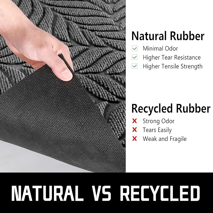 Yimobra 47x32 Large Door Mat Outdoor Indoor, All-Season Waterproof Door Mat Outside Entrance, All-Weather Non-Slip Outside Doormat for Garage Patio Entryway, Grey
