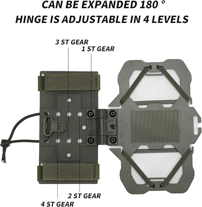 Tactical Phone Holder Available in Full Size Plate Carrier Phone Mount Adjust Nylon Molle Phones Holder for Tactical,Car,Office (OD)