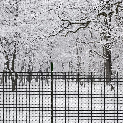 Plastic Fence Animal Barrier,3.3x33ft [Heavy Duty] Outdoor Safety Snow Plastic Fencing Roll Temporary Fence,Reusable Garden Netting for Construction Dog Rabbits Chicken (Black)