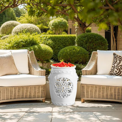 PatioZen 3-in-1 Drum Indoor/Outdoor Garden Stool, Lightweight, Realistic Lion - Image 8