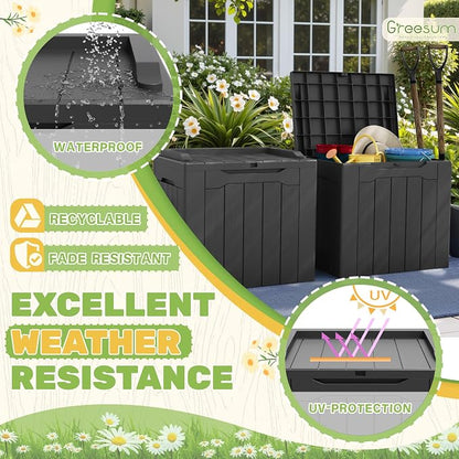 Greesum 31 Gallon Deck Box for Outside, All Weather Outdoor Storage Boxes for - Image 5