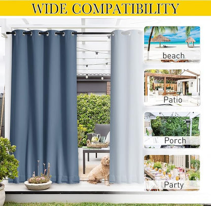 NICETOWN 2 PCs Waterproof Outdoor Curtains - Image 5