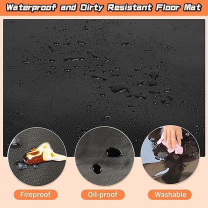 Hearth Rugs Fireproof, Fireplace Mat, Fireplace Rugs Fire Resistant, 48" x28”, Heated Floor Mat for Outdoor BBQ Grills, Fire Pits, Smokers, Woodstoves