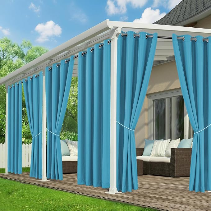 Outdoor Curtains for Patio Waterproof, 6 Drape Panels, Sun Shades | Privacy & by RichSets