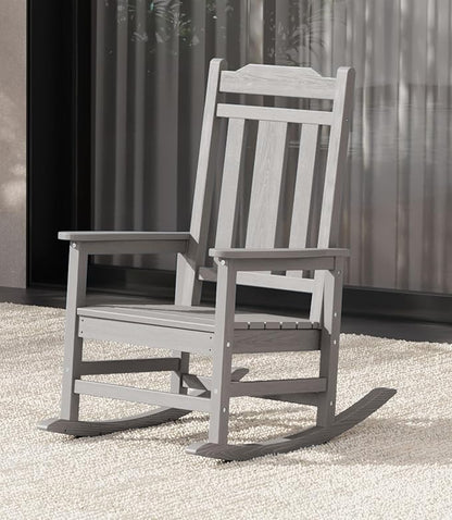 SERWALL Oversized Outdoor Rocking Chair, Patio Rocking Chair, Space Gray | by SERWALL