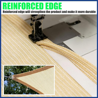 13' x 24' Turquoise Sun Shade Sail UPF50 Rectangle smTAPR0816 Canopy Fabric - Image 5
