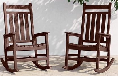 SERWALL Outdoor Rocking Chair Set of 2, Oversized Rocker by SERWALL