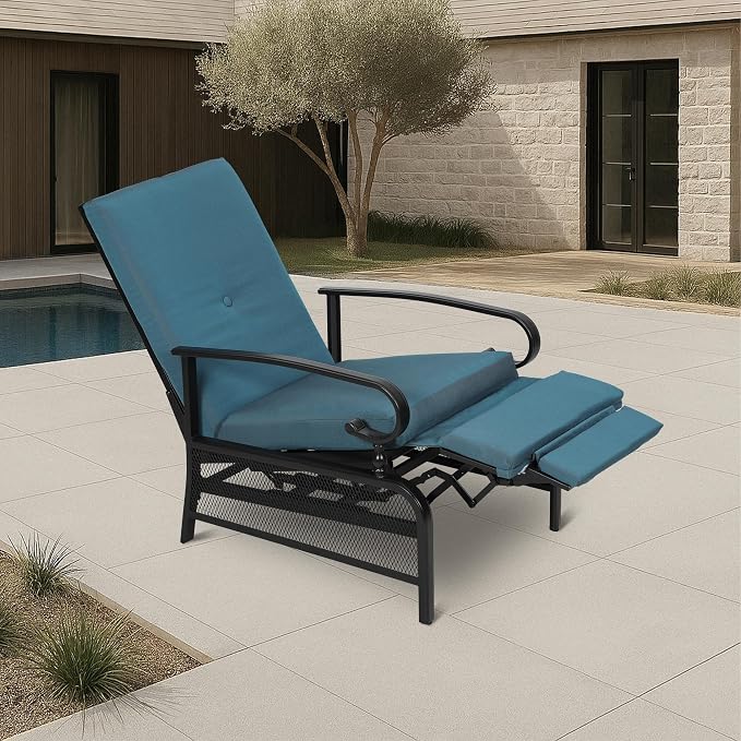 Incbruce Outdoor Lounge Chair Patio Furniture Adjustable Recliner - Image 7