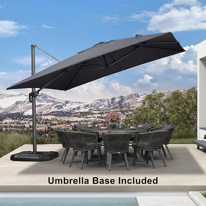 PURPLE LEAF Patio 11.5' x 11.5' Telescopic Umbrella - Image 2