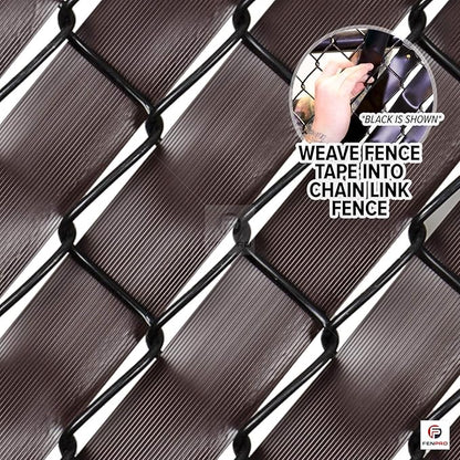 Chain Link Fence Privacy Tape (Chocolate Brown)