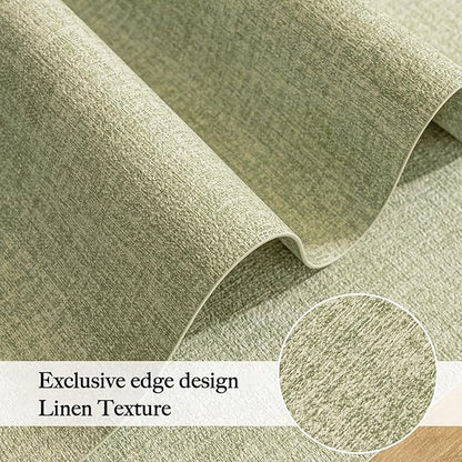 Faux Leather Heat Resistant Placemats Set of 8 – Waterproof Oilproof Wipeable Dining PU Vinyl Place Mat Easy Clean Table Mats for Kitchen/Dining/Party/Holiday, Grass Green