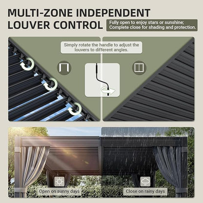 Airwire 10x12 FT Louvered Pergola - Image 5