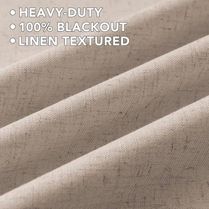 H.VERSAILTEX Linen Curtains 100% Blackout Curtains - Image 5