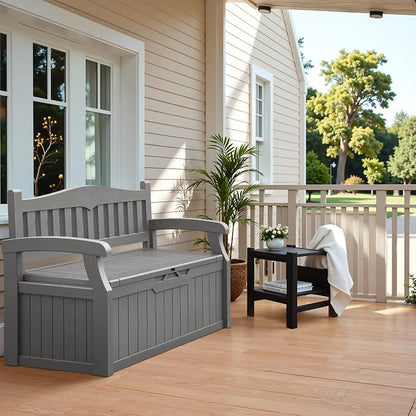 Flamaker 80 Gallon Storage Bench, Deck Box - Image 2