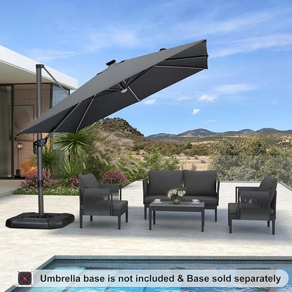PURPLE LEAF Cantilever Patio Umbrella 10' x 10' - Image 2