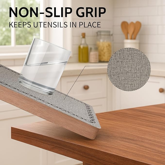 Placemats Set of 6, Heat Resistant & Waterproof Table Mats for Dining, Non Slip Scratch Proof Place Mats for Kitchen, Easy to Clean - Outdoor,Indoor Use（17x12 Inch）