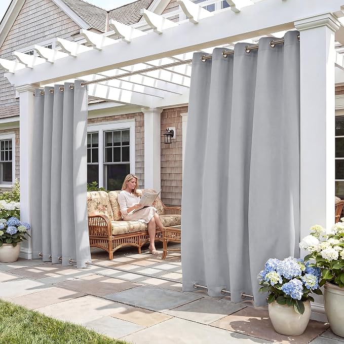 RYB HOME 2 Panels Outdoor Curtains by RYBHOME
