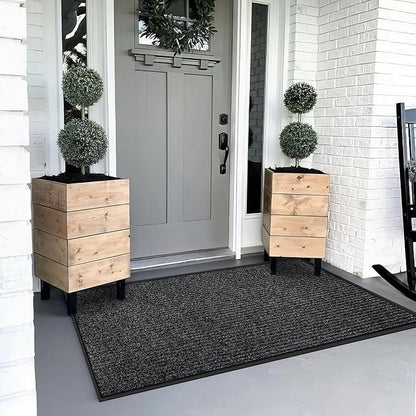 Azadx 3'x4' Front Door Mat Heavy Duty Indoor Outdoor Door Mat Non-Slip Backing Doormat for Entryway Stain and Fade Resistant Commercial Floor Mats Entry Mat Low Profile Welcome Door Mats