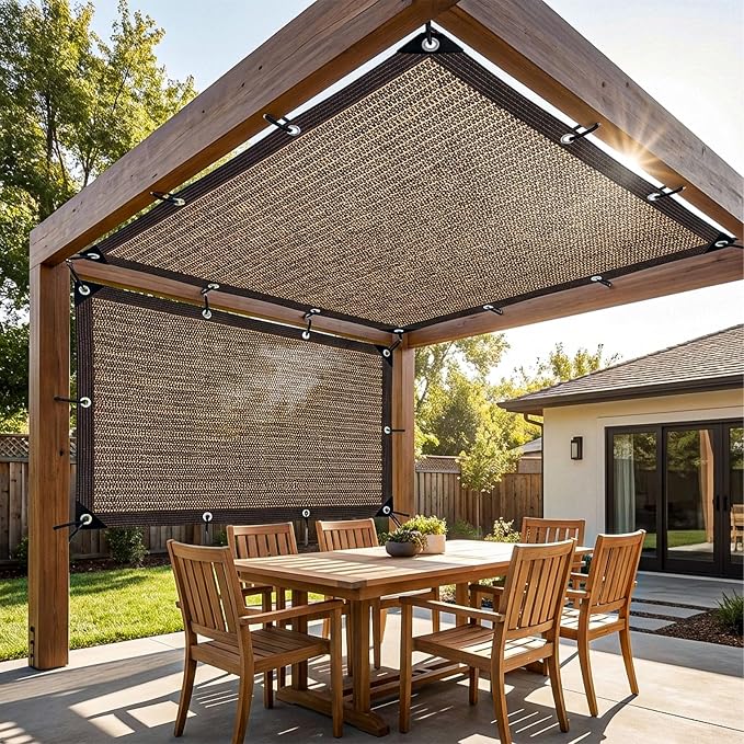 Shade Cloth for Garden, 80% Shade Cloth for Plants, Mesh Tarp, Patio Covers for - Image 5